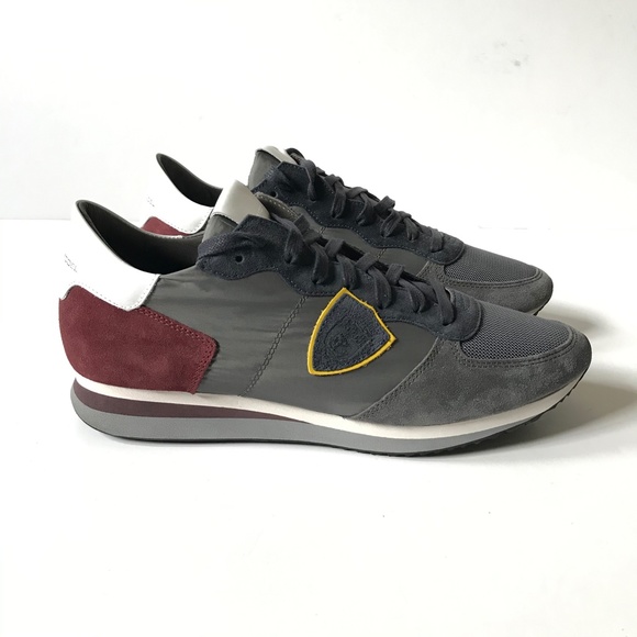 NIB Philippe Model Trpx Mondial City Sneakers Shoes Mens 44 10 Gray Low Tops NWT main image 9